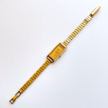 Load image into Gallery viewer, Vintage 1990s Gold-Plated Ladies' Seiko Quartz Watch With Rectangular Dial