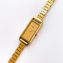 Load image into Gallery viewer, Vintage 1990s Gold-Plated Ladies' Seiko Quartz Watch With Rectangular Dial