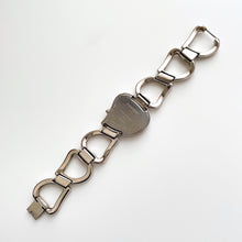 Load image into Gallery viewer, Vintage Yves Saint Laurent Silver-Tone Coeur Crash Ladies' Quartz Watch with Heart Shaped Dial and Bracelet - Boxed