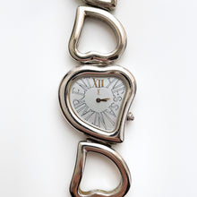 Load image into Gallery viewer, Vintage Yves Saint Laurent Silver-Tone Coeur Crash Ladies' Quartz Watch with Heart Shaped Dial and Bracelet - Boxed