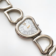 Load image into Gallery viewer, Vintage Yves Saint Laurent Silver-Tone Coeur Crash Ladies' Quartz Watch with Heart Shaped Dial and Bracelet - Boxed