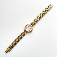 Load image into Gallery viewer, Vintage 1990s Gold-Plated Ladies' Seiko Quartz Watch with Round White Dial and Roman Numerals