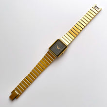 Load image into Gallery viewer, Vintage Gold-Plated Ladies' Seiko Lassale Quartz Watch with Striped Black Dial