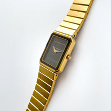 Load image into Gallery viewer, Vintage Gold-Plated Ladies' Seiko Lassale Quartz Watch with Striped Black Dial