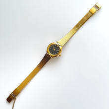 Load image into Gallery viewer, Vintage Gold-Plated Ladies' Citizen Quartz Watch with Black Dial