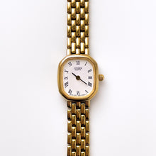 Load image into Gallery viewer, Vintage Gold-Plated Ladies' Citizen Quartz Watch with White Dial and Roman Numerals