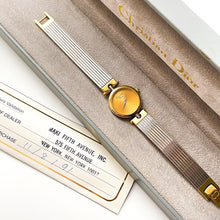 Load image into Gallery viewer, Vintage 1991 Two-Tone Christian Dior Ladies' Quartz Watch with Round Gold Dial - Boxed