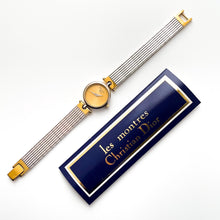 Load image into Gallery viewer, Vintage 1990 Two-Tone Christian Dior Ladies' Quartz Watch with Round Gold Dial - Boxed