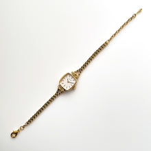 Load image into Gallery viewer, Vintage Gold-Plated Orient Ladies' Mechanical Watch with Thin Chain Bracelet and Ornate Case