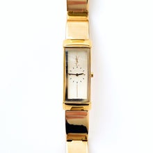 Load image into Gallery viewer, Vintage 90s Yves Saint Laurent Ladies' Quartz Watch with Gold-Plated Bangle Bracelet and Cream Dial