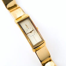 Load image into Gallery viewer, Vintage 90s Yves Saint Laurent Ladies' Quartz Watch with Gold-Plated Bangle Bracelet and Cream Dial
