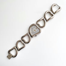 Load image into Gallery viewer, Vintage Yves Saint Laurent Silver-Tone Coeur Crash Ladies' Quartz Watch with Heart Shaped Dial and Bracelet - Boxed