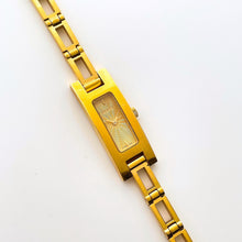 Load image into Gallery viewer, Vintage Ladies' 90s Gucci 3900L Quartz Watch with Textured Rectangular Gold Dial