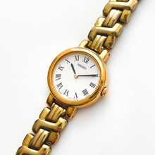 Load image into Gallery viewer, Vintage 1990s Gold-Plated Ladies' Seiko Quartz Watch with Round White Dial and Roman Numerals