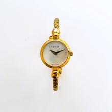Load image into Gallery viewer, Vintage Ladies' Gold-Tone Gucci 2700.2.L Bangle Quartz Watch with Mother of Pearl Dial