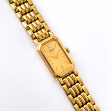 Load image into Gallery viewer, Vintage 1990s Gold-Plated Ladies' Seiko Quartz Watch With Rectangular Dial - Boxed