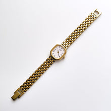 Load image into Gallery viewer, Vintage Gold-Plated Ladies' Citizen Quartz Watch with White Dial and Roman Numerals