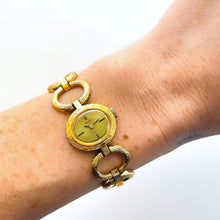 Load image into Gallery viewer, Vintage 1974 Gold-Plated Seiko Ladies' Mechanical Watch with Oval Dial and Ornate Case