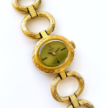 Load image into Gallery viewer, Vintage 1974 Gold-Plated Seiko Ladies' Mechanical Watch with Oval Dial and Ornate Case