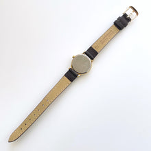 Load image into Gallery viewer, Vintage Ladies' Accurist Moon Phase Quartz Watch with Black Leather Strap