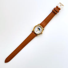 Load image into Gallery viewer, Vintage Constant Sun & Moon Phase Quartz Watch with Light Brown Leather Strap