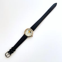 Load image into Gallery viewer, Vintage Ladies' Namaste Moon Phase Quartz Watch with Black Leather Strap
