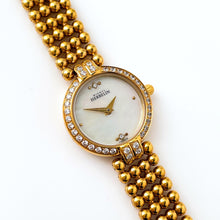 Load image into Gallery viewer, Vintage Ladies' Gold-Plated Michel Herbelin Quartz Watch With Beaded Bracelet and Mother of Pearl Dial