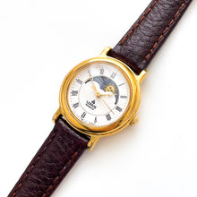 Load image into Gallery viewer, Ladies' Vintage Gold-Plated Lorus Sun & Moon Phase Quartz Watch