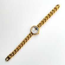 Load image into Gallery viewer, Vintage Ladies' Gold-Plated Next Sun & Moon Quartz Watch with Curb Chain Bracelet