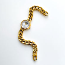 Load image into Gallery viewer, Vintage Ladies' Gold-Plated Next Sun & Moon Quartz Watch with Curb Chain Bracelet