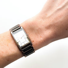 Load image into Gallery viewer, YSL Unisex Quartz Watch – Two-Tone with Rectangular Tank Dial, 1990s