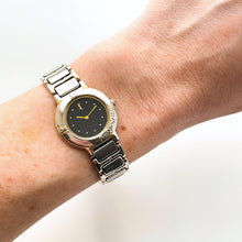 Load image into Gallery viewer, Vintage 1990s Yves Saint Laurent Ladies' Quartz Watch with Two-Tone Bracelet and Black Dial