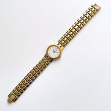 Load image into Gallery viewer, Vintage 1990s Gold-Plated Ladies' Seiko Quartz Watch with Round White Dial