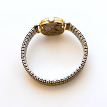 Load image into Gallery viewer, Vintage Ladies' Gold-Plated Bucherer Mechanical Watch with Green Dial and Skeleton Case Back