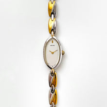 Load image into Gallery viewer, Thin Vintage 1990s Gold-Plated Ladies' Seiko Quartz Watch With Intricate Bracelet