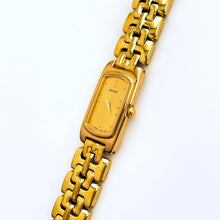 Load image into Gallery viewer, Vintage 1990s Gold-Plated Ladies' Seiko Quartz Watch With Rectangular Dial