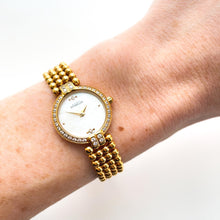Load image into Gallery viewer, Vintage Ladies' Gold-Plated Michel Herbelin Quartz Watch With Beaded Bracelet and Mother of Pearl Dial