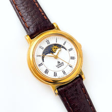 Load image into Gallery viewer, Ladies' Vintage Gold-Plated Lorus Sun & Moon Phase Quartz Watch