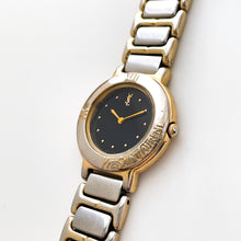 Load image into Gallery viewer, Vintage 1990s Yves Saint Laurent Ladies' Quartz Watch with Two-Tone Bracelet and Black Dial