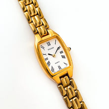Load image into Gallery viewer, Vintage Ladies' Pulsar (by Seiko) Quartz Watch with Gold-Plated Bracelet and White Dial
