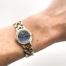 Load image into Gallery viewer, Vintage 1990s Yves Saint Laurent Ladies' Quartz Watch with Two-Tone Bracelet and Blue Dial - Boxed