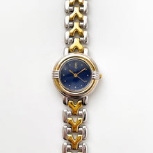 Load image into Gallery viewer, Vintage 1990s Yves Saint Laurent Ladies' Quartz Watch with Two-Tone Bracelet and Blue Dial - Boxed