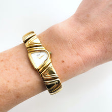 Load image into Gallery viewer, Seiko Half Moon – 18ct Gold-Plated Quartz Watch with MOP Dial, 1990s