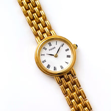 Load image into Gallery viewer, Vintage Ladies' Pulsar (by Seiko) Quartz Watch with Gold-Plated Bracelet and White Round Dial