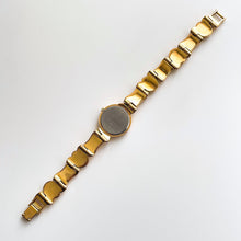 Load image into Gallery viewer, Bucherer Ladies’ Quartz Watch – Gold-Plated with Blue Dial & Crystals, 1990s