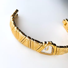 Load image into Gallery viewer, Seiko Half Moon – 18ct Gold-Plated Quartz Watch with MOP Dial, 1990s