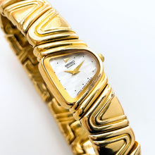 Load image into Gallery viewer, Seiko Half Moon – 18ct Gold-Plated Quartz Watch with MOP Dial, 1990s