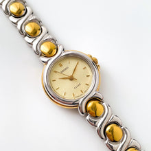 Load image into Gallery viewer, Rare 90s Two-Tone Seiko Tissé Quartz Watch with Round Dial and Thin Bracelet