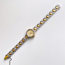 Load image into Gallery viewer, Rare 90s Two-Tone Seiko Tissé Quartz Watch with Round Dial and Thin Bracelet