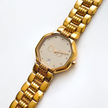 Load image into Gallery viewer, RESERVED - Vintage Gold-Plated Christian Dior Ladies' Quartz Watch with Octagon Dial